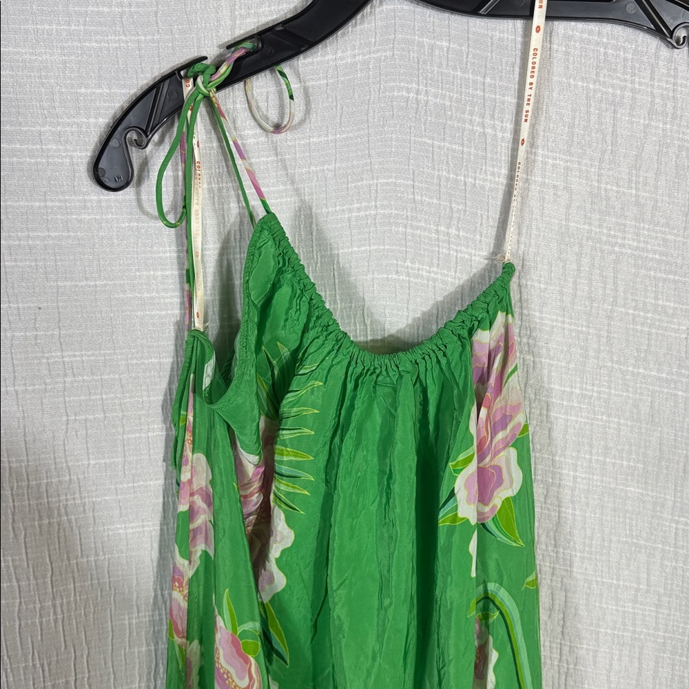 Farm Rio Floral Vibing Satin Maxi Dress M - Picture 10 of 11